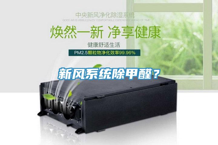 新風(fēng)系統(tǒng)除甲醛？
