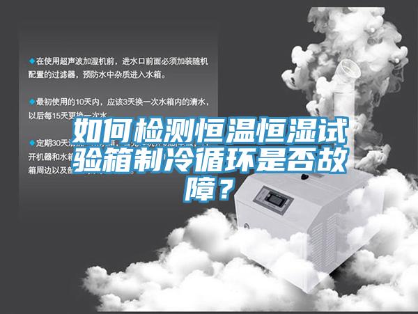 如何檢測恒溫恒濕試驗箱制冷循環(huán)是否故障？