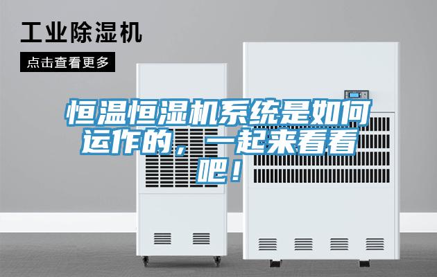 恒溫恒濕機(jī)系統(tǒng)是如何運(yùn)作的，一起來看看吧！