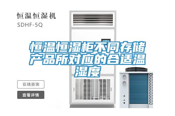 恒溫恒濕柜不同存儲產(chǎn)品所對應(yīng)的合適溫濕度