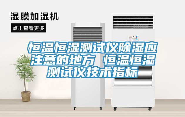 恒溫恒濕測試儀除濕應(yīng)注意的地方 恒溫恒濕測試儀技術(shù)指標(biāo)