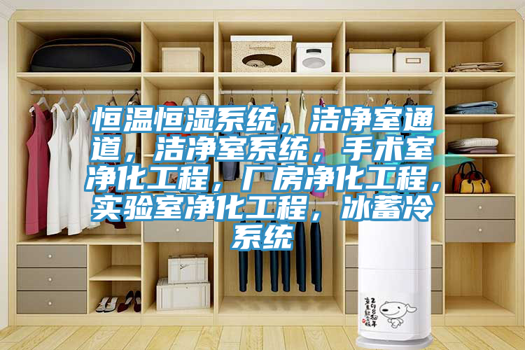 恒溫恒濕系統(tǒng)，潔凈室通道，潔凈室系統(tǒng)，手術室凈化工程，廠房凈化工程，實驗室凈化工程，冰蓄冷系統(tǒng)