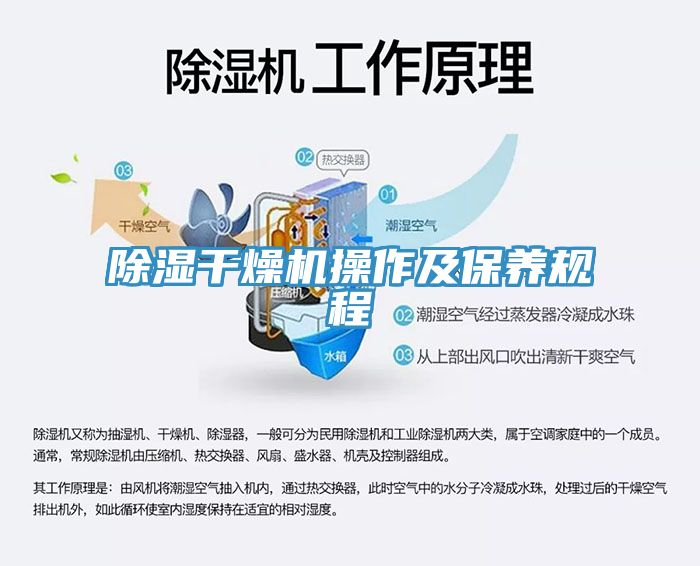 除濕干燥機操作及保養(yǎng)規(guī)程