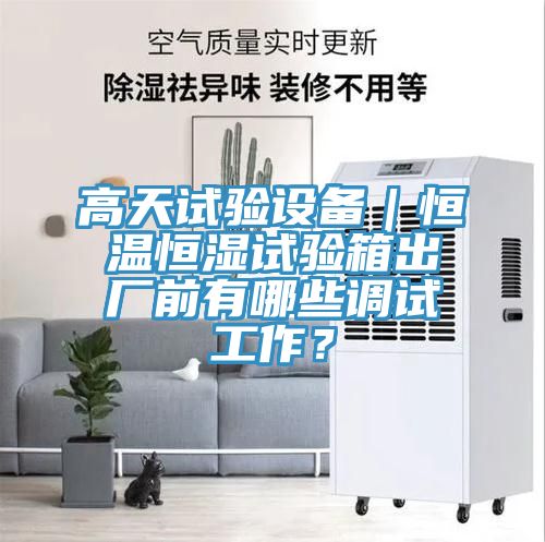高天試驗(yàn)設(shè)備｜恒溫恒濕試驗(yàn)箱出廠前有哪些調(diào)試工作？